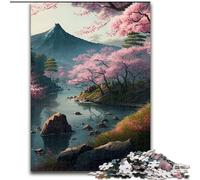 1000Pc Adults Jigsaw Puzzle Japanese Cherry Blossoms Jigsaw Puzzles 1000 Pieces for Adults Fun Present & Activity for Home size 50x75cm