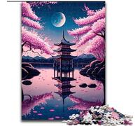 1000Pc Adults Jigsaw Puzzle Japanese Temple 1000-Piece Jigsaw Puzzle Relaxing Entertainment, Home Decor (Size 26x38cm)