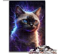 1000Pc Adults Jigsaw Puzzle Lightning Cats Jigsaw for Teenager & Families, Perfect DIY Decor & Brain-Teasing Challenge (size : 50x75cm)