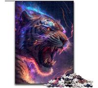 1000Pc Adults Jigsaw Puzzle Lightning Tiger Jigsaw Puzzle Made of Wood,Ideal for And Family Fun for Holidays, Birthdays 1000pcs(50x75cm)