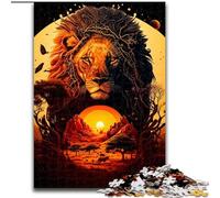 1000Pc Adults Jigsaw Puzzle Lion King Of The Jungle 1000 Piece Jigsaw Puzzles for Adults Ideal Holiday Or Birthday Gift, Party Game Toy Size 26X38CM