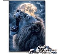 1000Pc Adults Jigsaw Puzzle Lion Under The Moon cardboard Jigsaw 26X38CM Interactive Family Game, Brain Challenge, Educational Toy