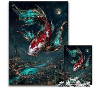 1000Pc Adults Jigsaw Puzzle Magic Koi Cardboard Puzzles Fun Games, Is Ideal As A Gift for The Whole Family for for Age 14 26X38CM