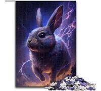 1000Pc Adults Jigsaw Puzzle Magic Rabbit Made of Wood, Idea, Humorous Artwork, Detailed Artwork 50x75cm for Birthday Holiday Christmas