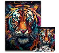 1000Pc Adults Jigsaw Puzzle Majestic Painting Tiger Jigsaw Puzzles for Adults Relaxing Entertainment, Home Decor 1000 PCS(75x50cm)