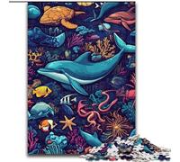 1000Pc Adults Jigsaw Puzzle Marine Animal World Jigsaw Puzzles for Adults, 1000 Piece Challenging DIY Brain Teaser, Interactive Family Game (Size 26x38cm)