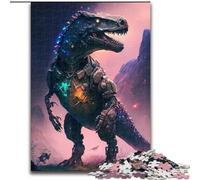 1000Pc Adults Jigsaw Puzzle Mechanical Dinosaur Made of Wood, High-Difficulty Brain Teaser for Teenagers 50x75cm Birthday Gift Idea, Challenging Brain Teaser Game