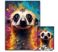1000Pc Adults Jigsaw Puzzle Meerkat Colorful Wooden Jigsaw Puzzles Family Activity DIY Home Decor 1000 PCS(38x26cm)