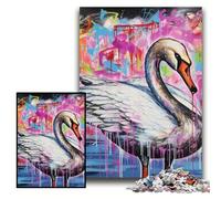 1000Pc Adults Jigsaw Puzzle Mgraffiti Painting Yak Puzzles for Adults 26x38 cm Educational Brain Teaser, Artistic Home & Office Decor, 14+ Age