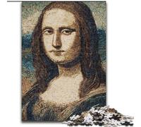 1000Pc Adults Jigsaw Puzzle Mona Lisa Puzzle Made of cardboard Suitable for Birthdays, Halloween, Thanksgiving, Easter size 38x26CM