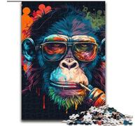 1000Pc Adults Jigsaw Puzzle Monkey 1000 Pieces Puzzle Gifts Home Decor & Interactive Family Game, (Size 38x26cm)