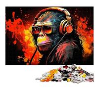 1000Pc Adults Jigsaw Puzzle Monkey cardboard Jigsaw Puzzles for Adults for Teenagers, Family Game Night, Brain-Challenging Gift Idea 26X38CM/10.23x14.96inch