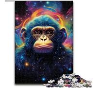 1000Pc Adults Jigsaw Puzzle Monkey in The Stars Jigsaw Puzzles Made of cardboard, for Family & Friends, Brain-Teasing Challenge 1000pcs(26x38cm)