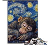 1000Pc Adults Jigsaw Puzzle Monkey Night Sky Jigsaws 1000 Pieces for Adults Family Interactive Game, DIY Home Decor Brain Challenge Gift (Size 50x75cm)