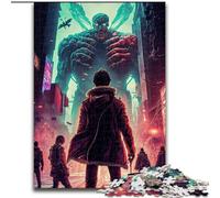 1000Pc Adults Jigsaw Puzzle Monster Invasion Jigsaw Puzzles for Adults 1000 Perfect, Educational Toy Size 26X38CM