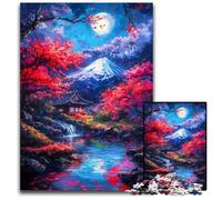 1000Pc Adults Jigsaw Puzzle Mount Fuji, Japan Cardboard Jigsaw Puzzles Educational Games, Enhance Love between Couples for Age 14 Years Up 26X38CM