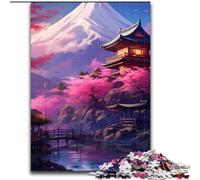 1000Pc Adults Jigsaw Puzzle Mount Fuji Japan Jigsaw Puzzles size 26x38cm Family Interactive Game, Craft Gift with Colorful Artwork