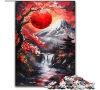 1000Pc Adults Jigsaw Puzzle Mount Fuji, Japan Puzzle Made of Wood Suitable for Birthdays, Halloween, Thanksgiving, Easter size 50X75CM