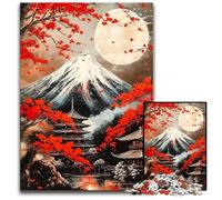 1000Pc Adults Jigsaw Puzzle Mount Fuji, Japan Wooden Jigsaw Puzzles For Family Fun, Suitable for Desktop Decoration for 14+ 50X75CM
