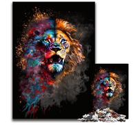 1000Pc Adults Jigsaw Puzzle Neon Lion Jigsaw Puzzles for Adults Gift for Men And Women, Daily & Special Occasion 50x75CM/19.68x29.52inch