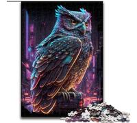 1000Pc Adults Jigsaw Puzzle Owl Made of Wood, for Parents, Lovers, Friends - Age 14+ 50x75cm for Birthday Holiday Christmas