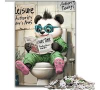 1000Pc Adults Jigsaw Puzzle Panda Go Toilet Impossible Jigsaw Puzzles for Adults size 26x38cm Challenging Brain Teaser for Teenagers, Family Game Night Fun