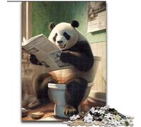 1000Pc Adults Jigsaw Puzzle Panda Reading Newspaper Jigsaw Puzzles for Adults 1000 Piece for Teenagers Educational Games Gifts (Szie 26x38 cm)