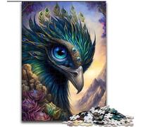 1000Pc Adults Jigsaw Puzzle Peacock Fantasy Fiction Impossible Jigsaw Puzzles for Adults size 50x75cm Challenging DIY Brain Teaser, Perfect Family Game Or Decorative Gift