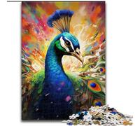 1000Pc Adults Jigsaw Puzzle Peacock Impossible Jigsaw Puzzles for Adults size50x75cm Challenging Brain Teaser for Teenagers, Family Game Night Fun