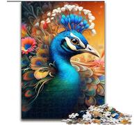 1000Pc Adults Jigsaw Puzzle Peacock Impossible Jigsaw Puzzles for Adults size50x75cm Challenging Brain Teaser for Teenagers, Family Game Night Fun
