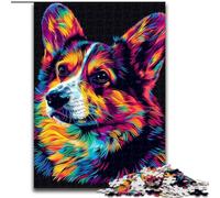 1000Pc Adults Jigsaw Puzzle Pembroke Welsh Corgi Dog Made of Wood, Idea, Humorous Artwork, Detailed Artwork 50x75cm for Birthday Holiday Christmas
