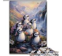 1000Pc Adults Jigsaw Puzzle Penguin Family Jigsaw Challenging Brain Teaser for Teenagers, Perfect for Home Decor Or Gift 50X75CM