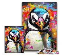 1000Pc Adults Jigsaw Puzzle Penguin Graffiti Jigsaw Puzzles for Adults 26x38 cm Perfect for Family Fun on Christmas, Thanksgiving, Birthdays & Easter