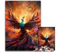 1000Pc Adults Jigsaw Puzzle Phoenix Wooden Jigsaw Puzzles for Teenagers & Teens, Ideal Birthday 50x75CM/19.68x29.52inch