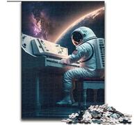1000Pc Adults Jigsaw Puzzle Piano in Space Jigsaw Puzzle Made of cardboard,Interactive Family Game, DIY Home Decor Brain Challenge Gift 1000pcs(26x38cm)
