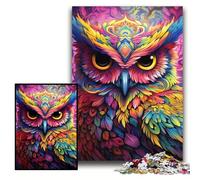 1000Pc Adults Jigsaw Puzzle Pink Owl Jigsaw Puzzles for Adults 26x38 cm Perfect for Family Fun on Christmas, Thanksgiving, Birthdays & Easter