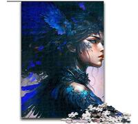 1000Pc Adults Jigsaw Puzzle Portrait Winged Fairy Made of Wood, Ideal for Family Fun, Relaxation 50x75cm for Teenager & Family Fun