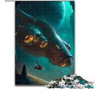 1000Pc Adults Jigsaw Puzzle Post Apocalyptic Spaceship Puzzles for Adults size 50x75cm for Home Decor, Ideal Christmas & New Year Gift for Teenagers