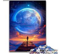 1000Pc Adults Jigsaw Puzzle Psychedelic Alien Planet Jigsaw Puzzles Made of Wood,Perfect for Halloween, Christmas, Birthday Gift 1000pcs(50x75cm)