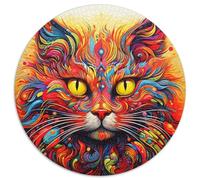 1000Pc Adults Jigsaw Puzzle Psychedelic Cat Difficult Puzzles for Adults Family Interactive Game,Craft Gift with Colorful Artwork (67.5x67.5cm)