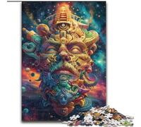1000Pc Adults Jigsaw Puzzle Psychedelic Humans Jigsaw Puzzles for Adults Family Interaction & Fun Gift, Vibrant Abstract Design size 50x75cm