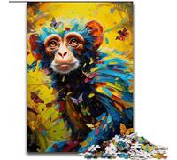 1000Pc Adults Jigsaw Puzzle Psychedelic Monkey Jigsaw for Teenagers, Couples, And Friends for Birthdays, Christmas (size : 26x38cm)