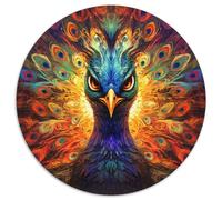 1000Pc Adults Jigsaw Puzzle Psychedelic Peacock Cardboard Jigsaw Puzzles Perfect Home Or Office Decor,Ideal (67.5x67.5cm)