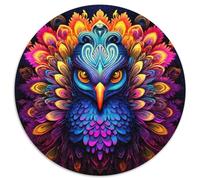 1000Pc Adults Jigsaw Puzzle Psychedelic Peacock Jigsaw Puzzles for Adults Challenging DIY Brain Teaser,Perfect Family Game Or Decorative Gift (67.5x67.5cm)