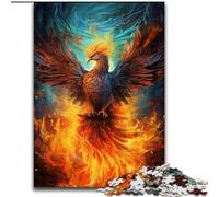 1000Pc Adults Jigsaw Puzzle Psychedelic Phoenix Jigsaw Puzzles for Adults Family Interaction & Fun Gift, Vibrant Abstract Design size 26x38cm