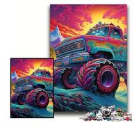 1000Pc Adults Jigsaw Puzzle Psychedelic Truck Difficult Puzzles for Adults 50x75 cm Brain Challenge Gift, Educational Activity for Teenagers