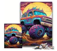 1000Pc Adults Jigsaw Puzzle Psychedelic Truck Jigsaw Puzzles for Adults 50x75 cm Perfect for Family Fun on Christmas, Thanksgiving, Birthdays & Easter