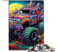 1000Pc Adults Jigsaw Puzzle Psychedelic Truck Puzzles 1000Pieces for Adults Family Game Night, Home Decor & Brain Training Gift (Size 26x38 cm)