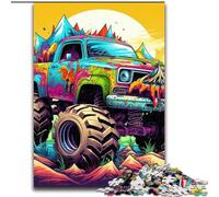 1000Pc Adults Jigsaw Puzzle Psychedelic Truck Wooden Jigsaw Puzzles size : 50x75cm Perfect Home Or Office Decor, Ideal