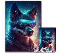 1000Pc Adults Jigsaw Puzzle Punk Human Dog Wooden Jigsaw Puzzles for Adults for Teenagers, Family Game Night, Brain-Challenging Gift Idea 50x75CM/19.68x29.52inch